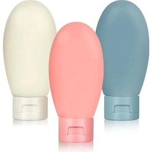 Braventa Collection Çok Amaçlı Iskandinav Tarz 3'lü Doldurulabilir Çantalı Seyahat Tipi Şişe Seti/boş Krem Paketi