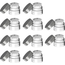 Braventa Collection 10 Adet 35 ml Boş Şeffaf Cam Seyahat Krem ve Organizer Kavanozu Kozmetik Şişesi