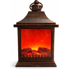 Ergün Collection Dekoratif Ledli Şömine Lamba Model 2