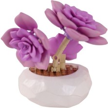 Ergün Collection P657061 Panlos Mor Sukulent Model 76 Parça Block Oyuncak