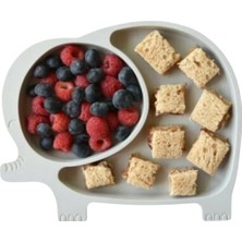 Braventa Collection ® Bebek ve Çocuk Için Sevimli Fil Model Desenli Yemek Bebek Mama Kabı Bölmeli Tabak