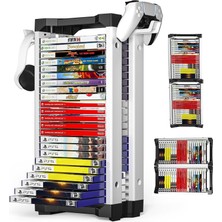 Braventa Collection Oyun Depolama Kulesi 23 Kapasiteli Oyun Standı Rafı Ps5/ps4/ One/ 360/ Serisi X/s/switch Oyun Kutula
