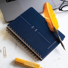 Braventa Collection 2026 A5 Spiralli Keten Haftalık Ajanda 12 Aylık - Lacivert