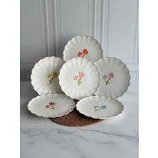 Rossev Porselen Pasta Tabak Seti 6 Parça Floria