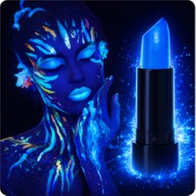 Ergün Collection Uv Neon Mavi Ruj – Karanlıkta Parlayan Makyaj Boyası