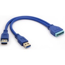Lunatic 4746 USB 3.0 Y Kablo 19PIN Anakart Dönüştürücü Port Çoklu