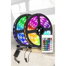 Derin Stok Yeni Nesil Rgb Işıklı 10METRE Şerit LED Kumandalı Şarj Edilebilir