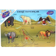 Ergün Collection ONY-328 329 Onyıl, Ahşap Tutmalı Vahşi Hayvanlar