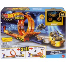 Ergün Collection JBX64 Hot Wheels Monster Trucks Döngü ve Takla Bigfoot Oyun Parkuru
