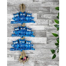 Braventa Collection Entude Renkli Turkuaz Baykuş Duvar Süsü, Dekoratif Bahçe, Balkon Süsü