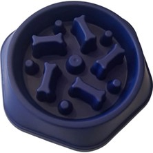 Braventa Collection Köpek Mama Kabı Yavaş Besleyici, Anti-Boğulma Obezite Önleyici Gıda Dağıtıcı (Lacivert)