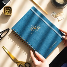 Braventa Collection 2026 Spiralli Günlük Ajanda 12 Aylık 17X24 Çift Renkli Sert Kapak - Lacivert