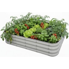 Braventa Collection Modüler Yükseltilmiş Bahçe Sebze Yatağı No:9 (140X110) Gri