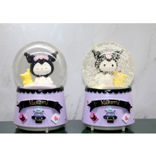 Ergün Collection Kuromi Içi Dönmeli Püskürtmeli Işıklı Müzikli Kar Küresi Büyük Boy Model 2