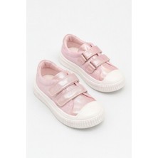 Kız Çocuk Gümüş Yumuşak Ortopedik Kaydırmaz Taban Spor Ayakkabı