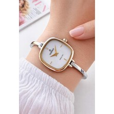 Essence Çelik Kordon Kararma Yapmaz 3 Atm Suya Dayanıklı Kadın Kol Saati + Bileklik VS.BLKT.0879