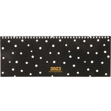 Braventa Collection Keskin Color 2023 Aj-65 12X33,5 Haftalık Masa Ajandası, Siyah Puantiye