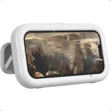 Braventa Collection Su Geçirmez Duş Telefon Tutucu, 360° Dönebilen Dokunmatik Duş Telefon Kılıfı, Açı Ayarlanabilir, Buğ