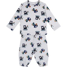 Braventa Collection Inşaat Ekibi Uzun Kollu Tshirt Pantolon Set Lacivert