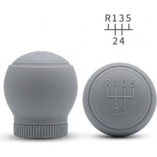 MidasTech 5 Ileri Silikon Vites Topuzu Kılıfı Yuvarlak Gri Nemere