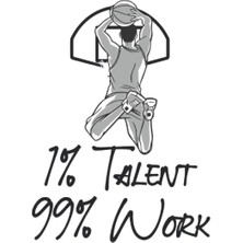 Braventa Collection 1 Percent Talent 99 Percent Work Basketball Sketchbook | Notebook With 120 Pages Squared: Graph Pape