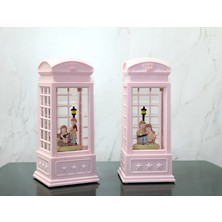 Ergün Collection Telefon Kulübeli Kış Masalı Işıklı Müzikli Kar Küresi