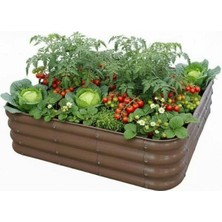 Braventa Collection Modüler Yükseltilmiş Bahçe Sebze Yatağı No:6 (110X110) Bej