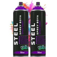Braventa Collection Mor Sprey 200 ml 2 Adet Hızlı Kuruyan Profesyonel Plastik Demir Metal Cam Porselen Duvar Renkli