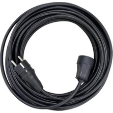 Braventa Collection 30 Metre 3x2,5 mm Cca Ttr Tekli Siyah Renk Topraklı Kauçuk Seyyar Elektrik Kablosu