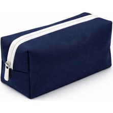 Braventa Collection Lüks Lacivert Kot Makyaj ve Kozmetik Seyahat Çantası