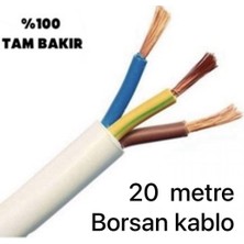 20 Metre 3x2.5borsan Kablo Tam Bakır Ttr