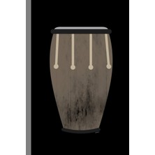 Braventa Collection Conga Drum: Tumbadora Instrumental Gift For Musicians (6"x9") Lined Music Notes Paper