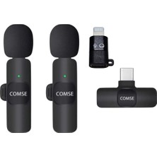 Braventa Collection K9 Kablosuz Ikili Yaka Mikrofonu Type C 2 Li Mikrofon Youtube Tik Tok Vlog