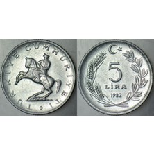 Banknoting Türkiye Cumhuriyeti 5 Lira 1982.