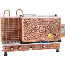 Meşale 3 Demlikli Antik Bakırçay Kazanı