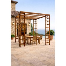 Pinoxi Ahşap Çardak Frame Pergola Bahçe 3x3 mt