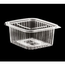 Braventa Collection Kalbi Ticaret Plastik Saklama Kabı 500 gr 25 Adet Plastik Kapaklı Kase Sızdırmaz Kap Şeffaf Kullan A