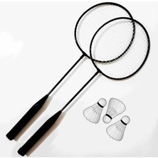 Braventa Collection Badminton Raket Seti Çok Renkli, Tek Beden, Unisex Sporcu Raketi (2 Raket 3 Top) (Bordo)