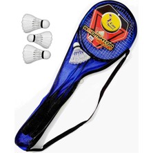 Braventa Collection Çantalı Bedminton Seti 2 Raket 3 Top Badminton Seti Mavi Renk Renkli