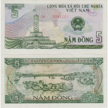 Banknoting Vietnam 5 Dong 1985 Çil.