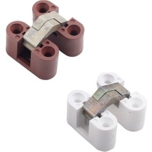 Braventa Collection Gürçay Hırdavat Plastik Oval Masa Menteşesi Zamak Gövde (2 Adet) Beyaz