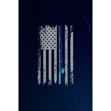 Braventa Collection Plants And Lawn Care Log Book: American Flag Fishing Fishing