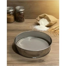 Abnturk 18 cm Paslanmaz Çelik Un Eleği Çok Amaçlı 304 Kalite 18-10 Çelik Geniş Kenarlı Süzgeç