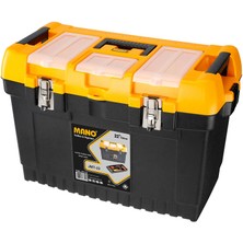 Braventa Collection Mano Jmt-22 Organizerli Metal Kilitli Takım Çantası, Polipropilen, Siyah/turuncu 59 cm