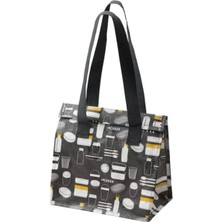 Braventa Collection || Öğle Yemeği Çantası | Saklama Çantası | Desenli Gri | Malzemeler: %100 Polipropilen | Ofis / Üniv