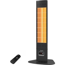 Braventa Collection Dysis HTR-7413.B.UK Single x Karbon Serisi 2300 W Siyah Uzaktan Kumandalı Dikey Dış Mekan Isıtıcı