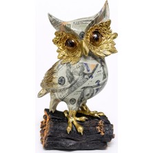 Ergün Collection Dolar Baskılı Özel Tasarım Polyester Baykuş - 17X10 cm