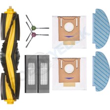 robotyedek Ecovacs Deebot N8 & N8 Pro Uyumlu Ana Fırça, Hepa Filtre, Yan Fırça, Mop, Toz Torbası 9 Parça