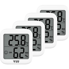 Braventa Collection Vıt 4'lü Iç Mekan Dijital Isı ve Nem Ölçer Beyaz Termometre WVT17-03 Thermometer