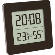 Braventa Collection TFA30.5038.01 Smile Dijital Saatli Nem Ölçer Termometre, Siyah